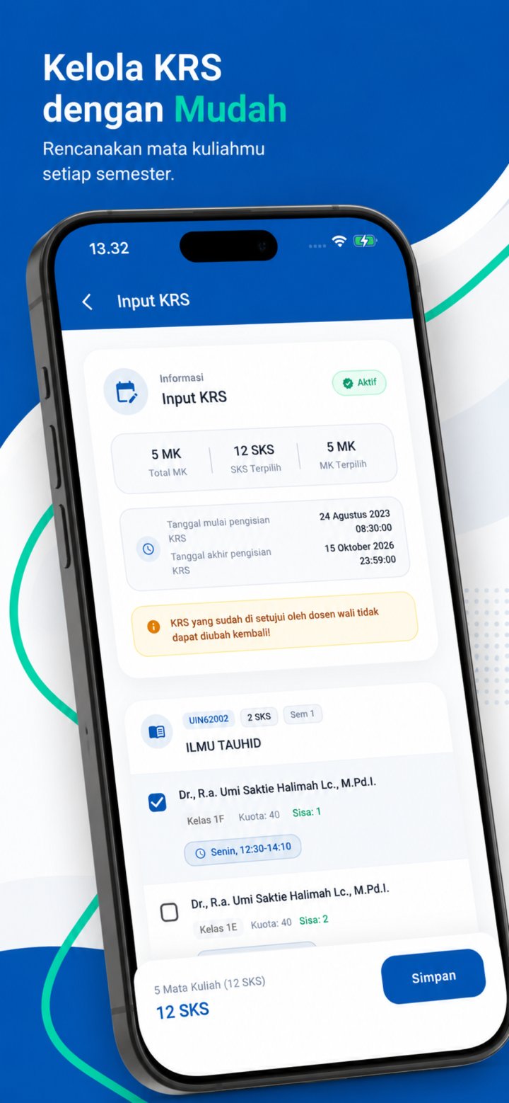 Tangkapan layar layanan akademik aplikasi Smart Student